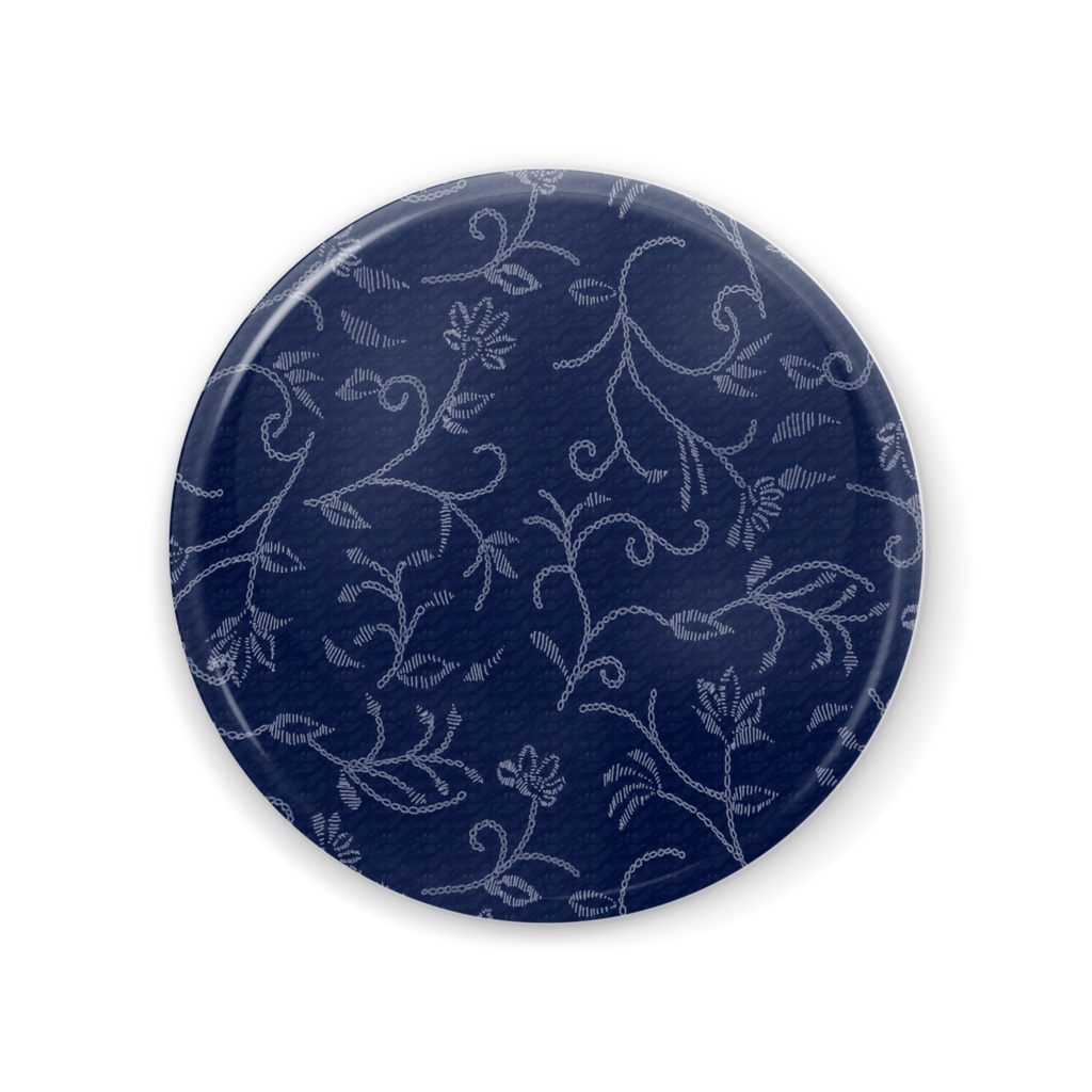 植物紋様の缶ミラー(ミニ)