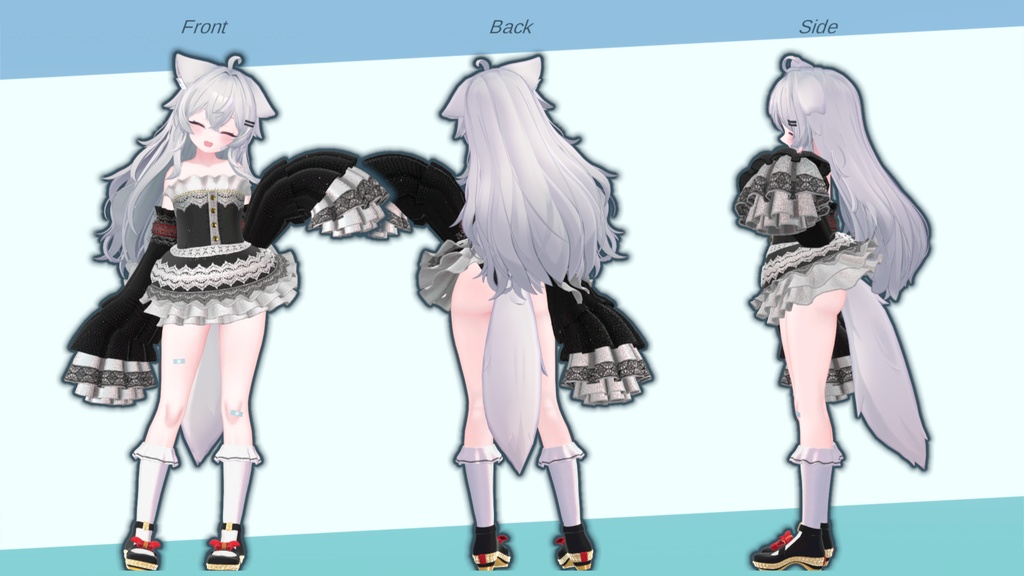 萌え袖フリルドレス