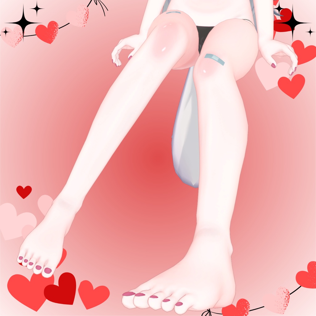 りるちゃん用ハートハイライト【 body and face makeup texture 】