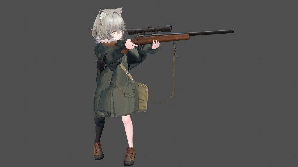 ネモちゃんライフルポーズ