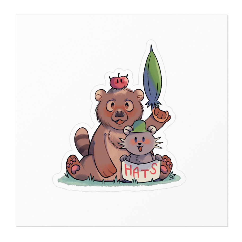 Stardew Valley 帽子屋&掃除屋クマ ステッカー