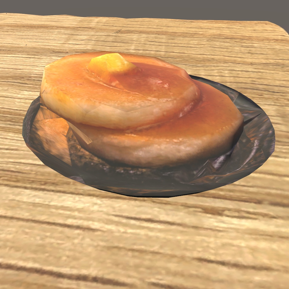 【3dモデル】パンケーキ2段 type1 黒