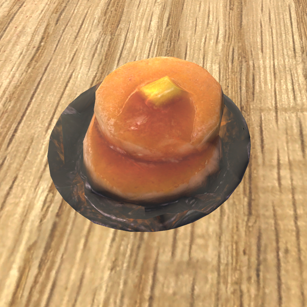 【３dモデル】パンケーキ2段 type1　黒