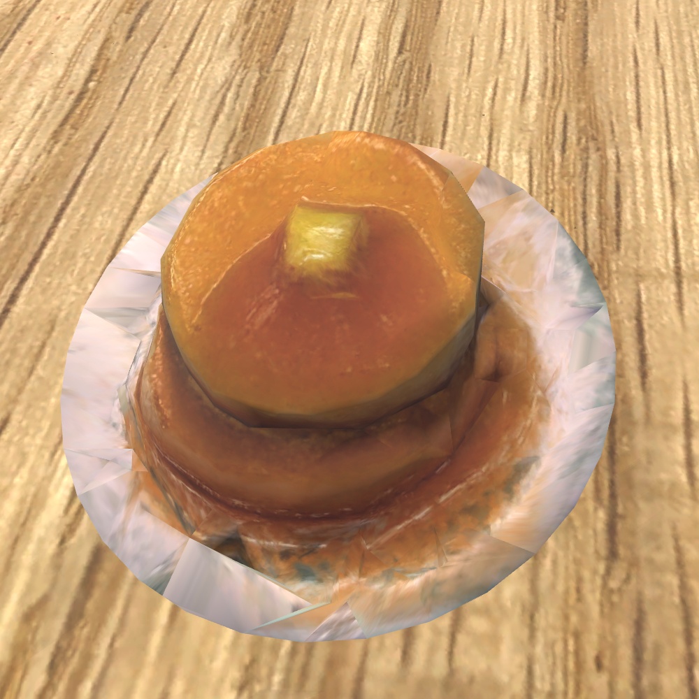 【3dモデル】パンケーキ2段 type1 白