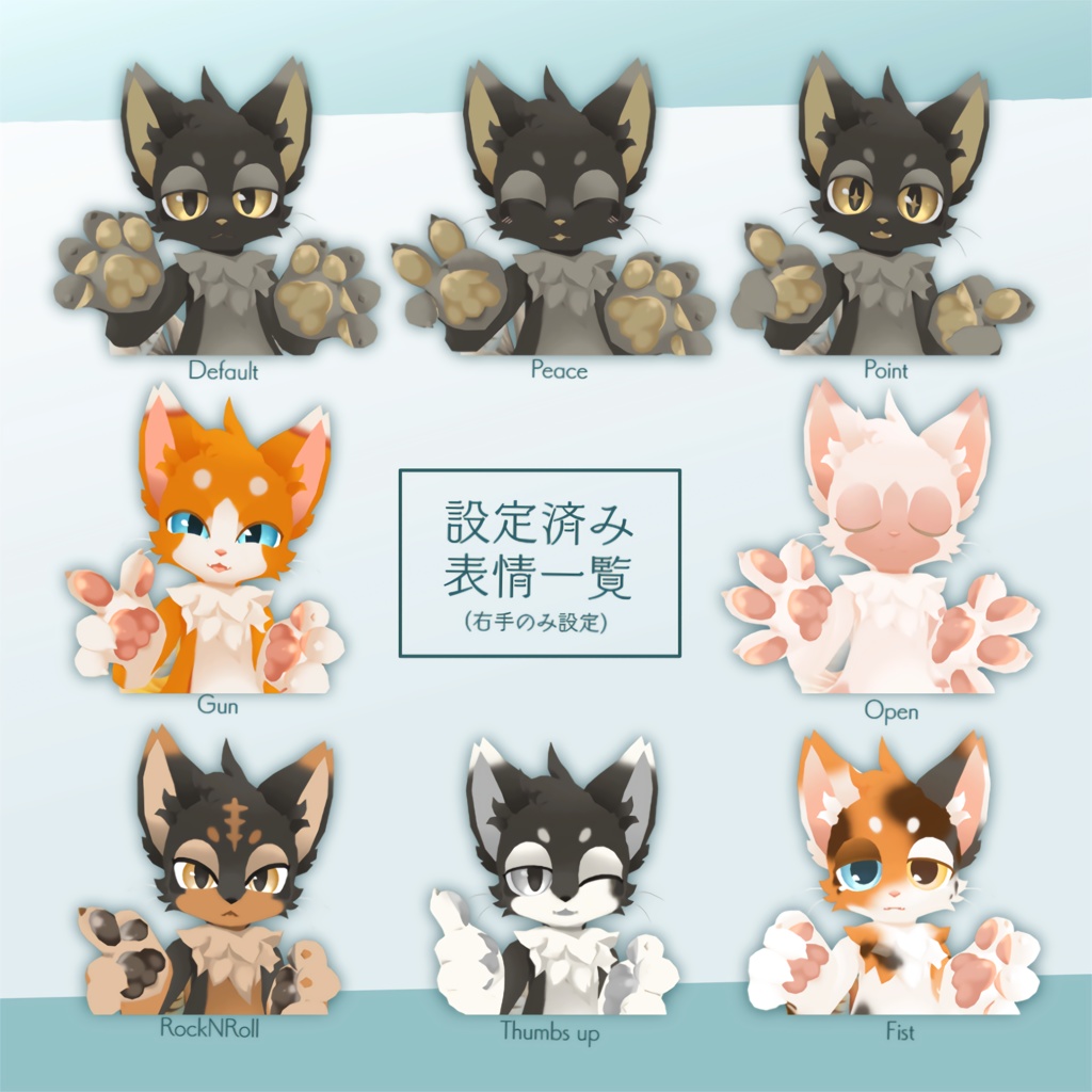 出目金魚猫【PB対応オリジナル3Dモデル】