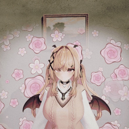 【VRChatアバター】漫画の背景を背負う「ハナセオイ」バラ・キラキラ・集中線・ガーン【PC】