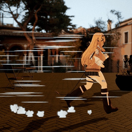 【VRChatアバター】走るとスピード線と土けむりが出る「スピードセン」漫画風エフェクト【PC/Quest】