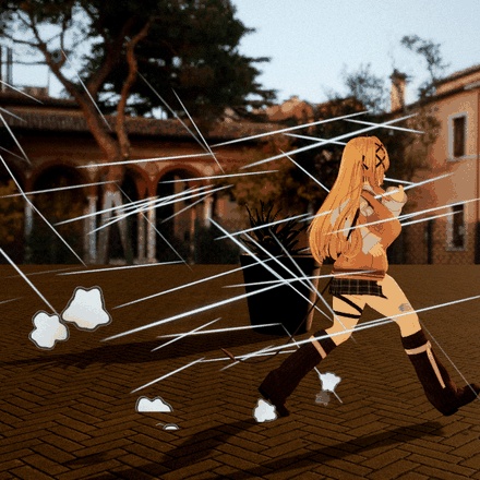 【VRChatアバター】走るとスピード線と土けむりが出る「スピードセン」漫画風エフェクト【PC/Quest】