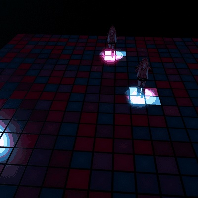 【VRChatワールド】踏むと光るダンスフロア・波紋の床「フミアカリ」Udon不要【PC/Quest】