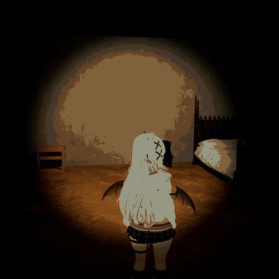 【VRChatワールド】ホラー 懐中電灯の暗闇 見ている所だけ見える「テラスヤミ」Udon不要【PC/Quest】