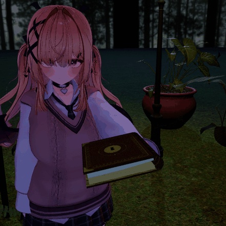 手に持つと光る文字があふれる「魔法の書」 VRChat アバター汎用【PC/Quest】