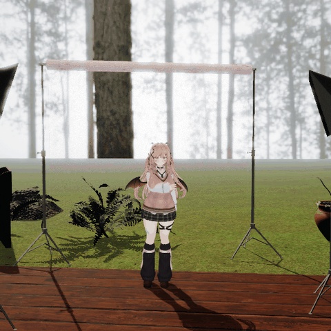 どこでも広げられる撮影用の「撮影背景」 VRChat アバター汎用【PC/Quest】