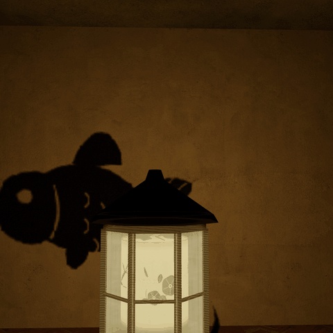 絵の影が部屋を回る「走馬灯」VRChat ワールド用【PC/Quest】