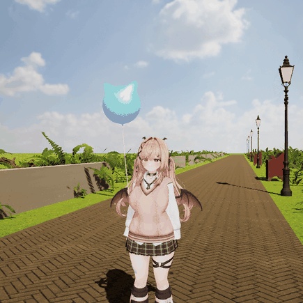 【どんなアバターでもOK】手首に結んでふわふわ浮かぶ「ふわふわ風船」VRChat アバター用【PC/Quest】