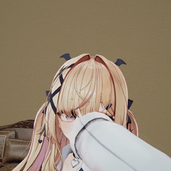 【どんなアバターでもOK】つつくとほっぺがむにっとへこむ「ほっぺつつき」VRChat アバター用【PC】
