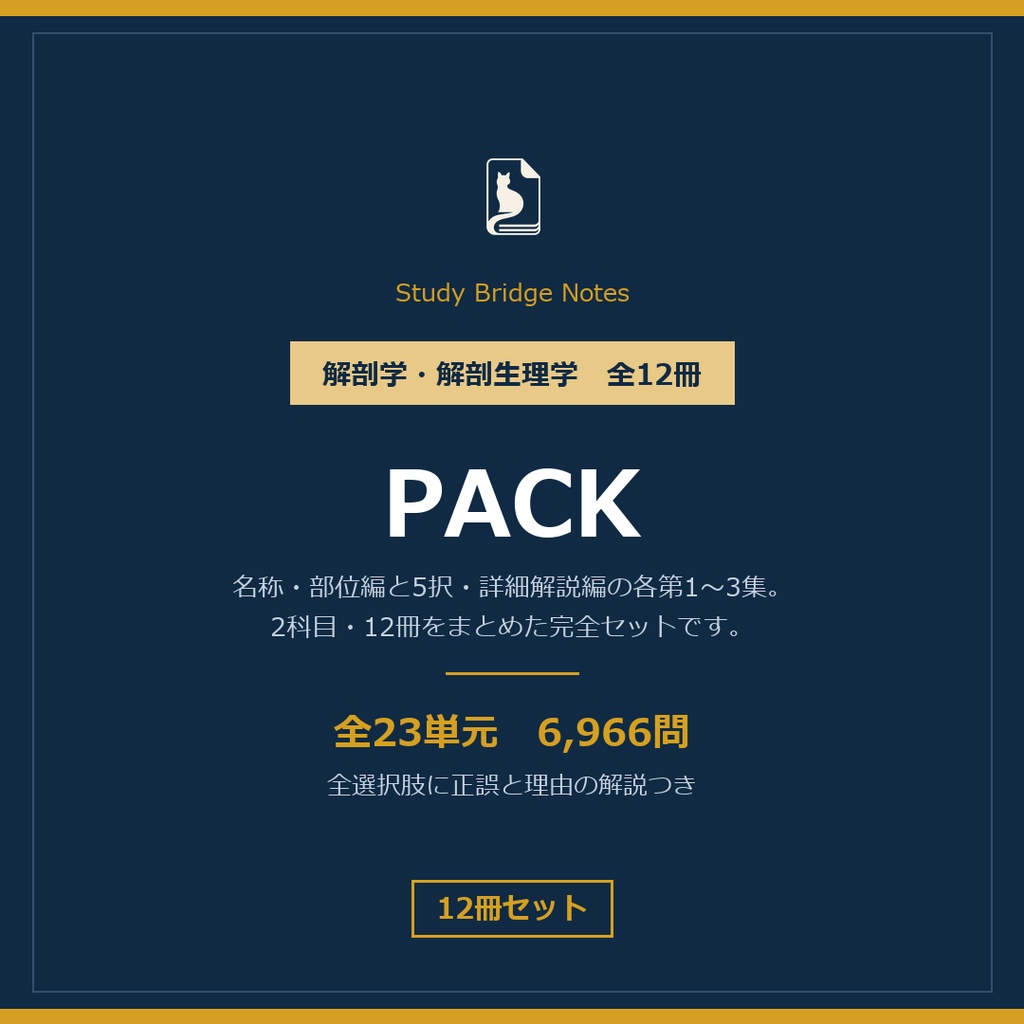 解剖学・解剖生理学 問題集 全12冊パック｜12冊セット・6,966問
