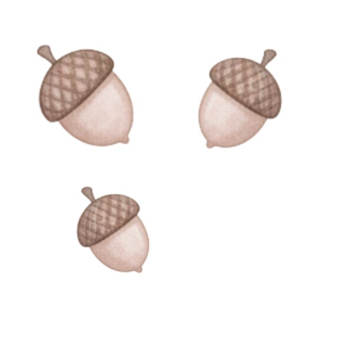 秋とリボンと女の子 クリップアート