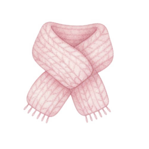 秋とリボンと女の子 クリップアート