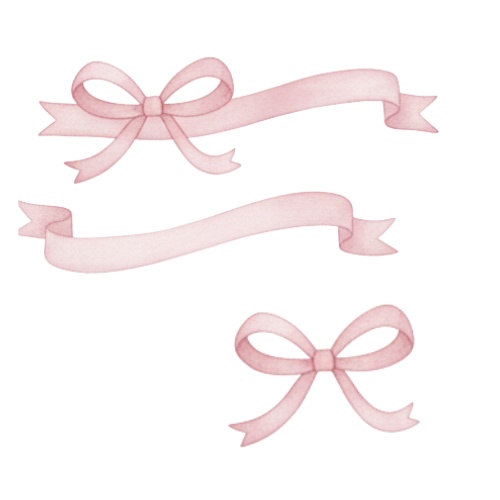 秋とリボンと女の子 クリップアート