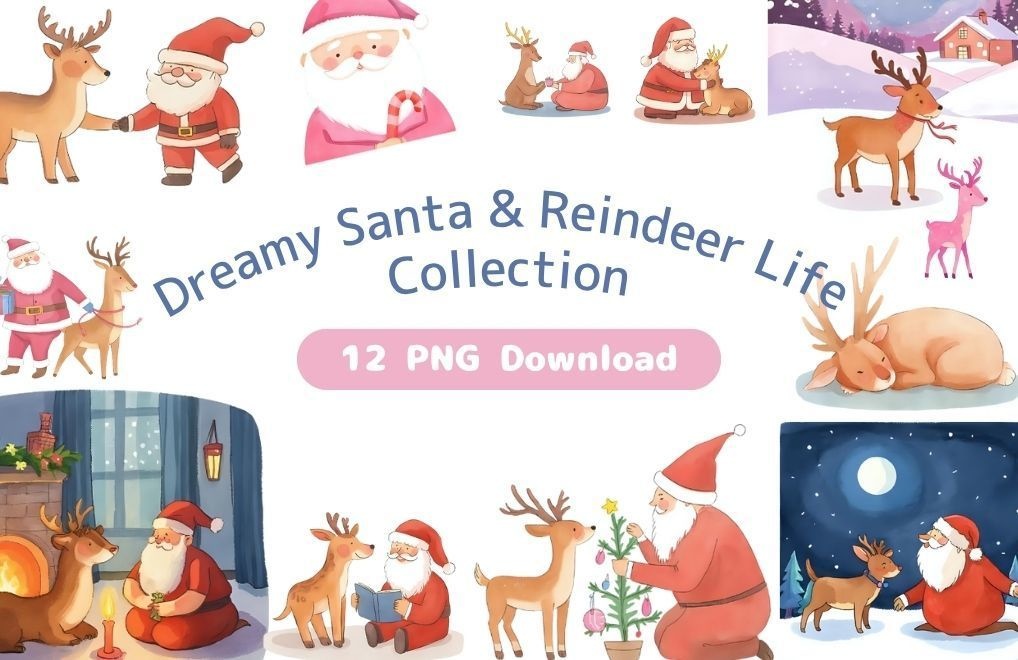 Dreamy Santa & Reindeer Life Collection