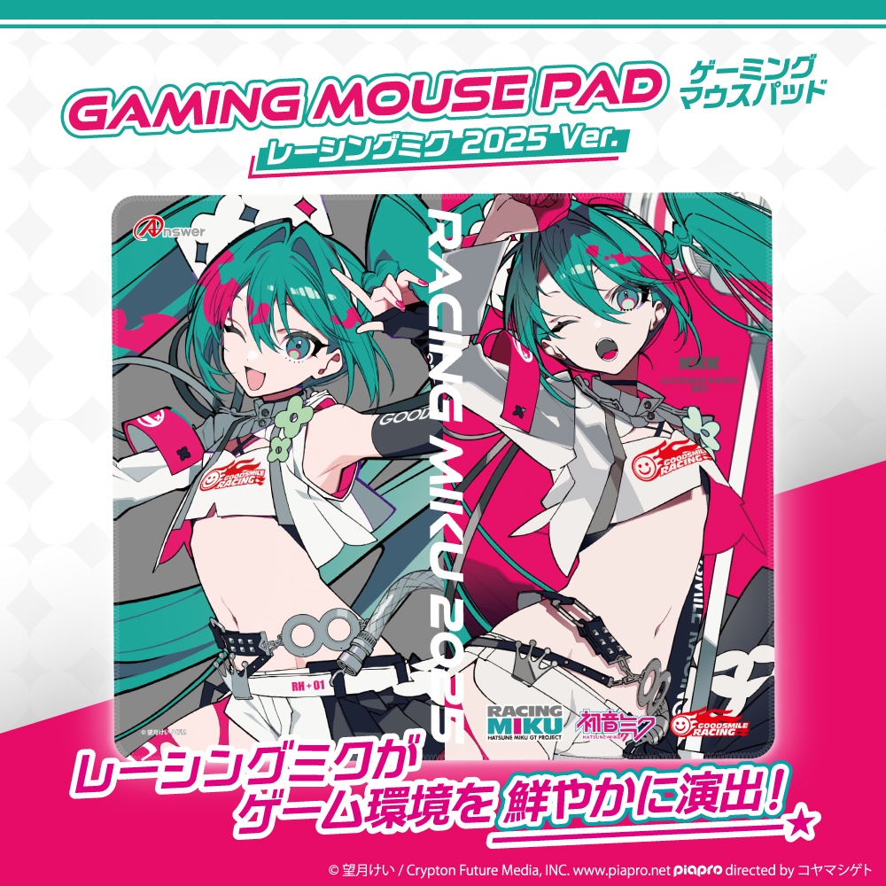 ゲーミングマウスパッド レーシングミク 2025Ver.