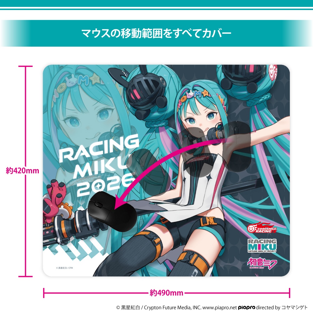 ゲーミングマウスパッド レーシングミク 2026Ver. ET-RM01