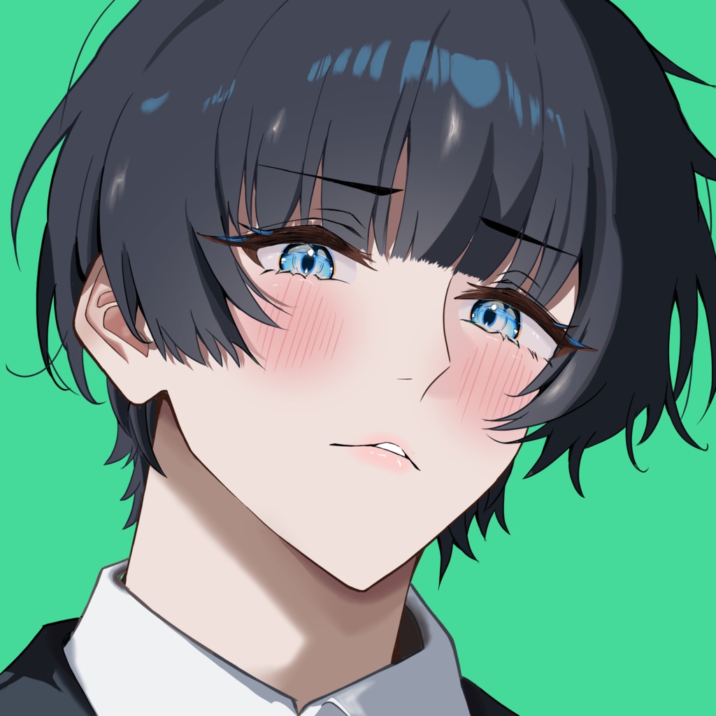 【SNSアイコン】クール男子/表情差分6種/即使用OK