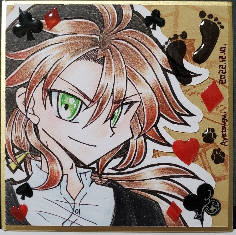 アヤツグ【黒ウィズ】豆色紙 ※二次創作