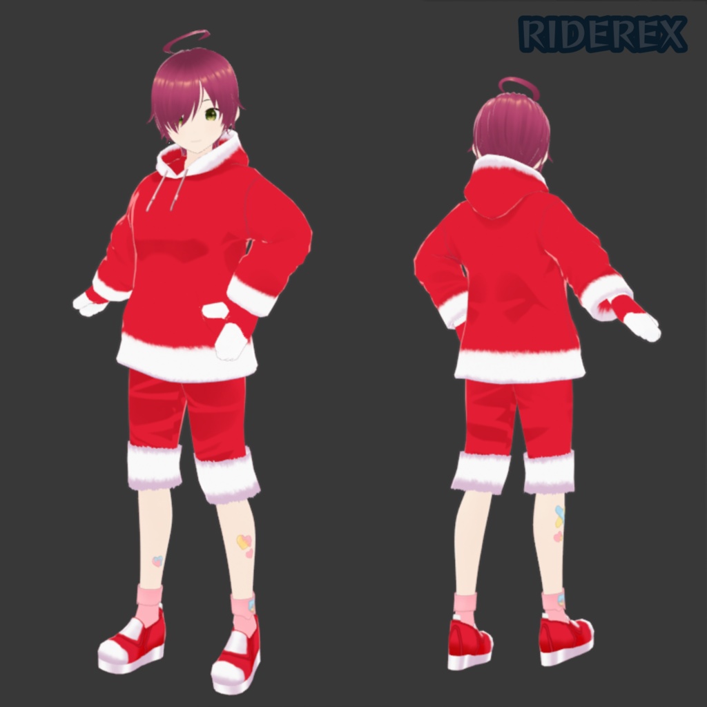 【VRoid用】サンタ衣装タイプBセット