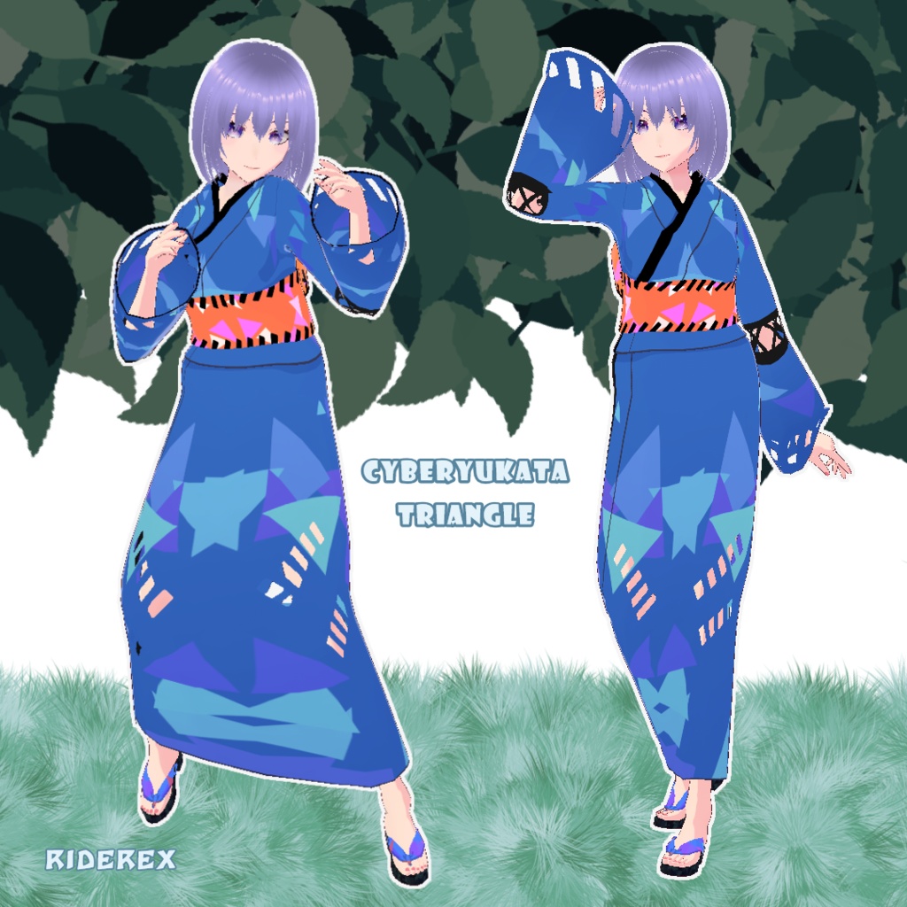 【VRoid用衣装】サイバー浴衣 Triangle