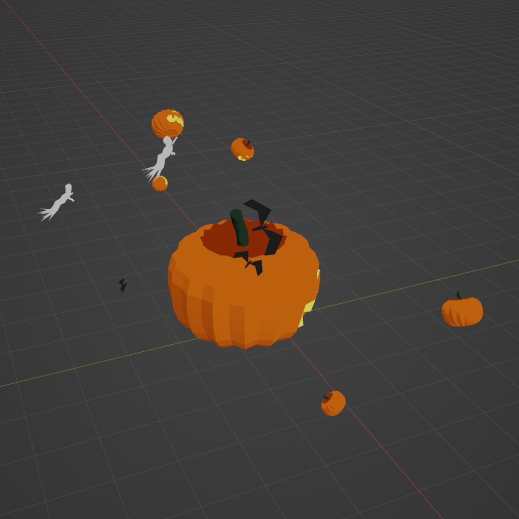 【3D素材】ジャックオーランタンズ《Jack-O'-Lanterns》