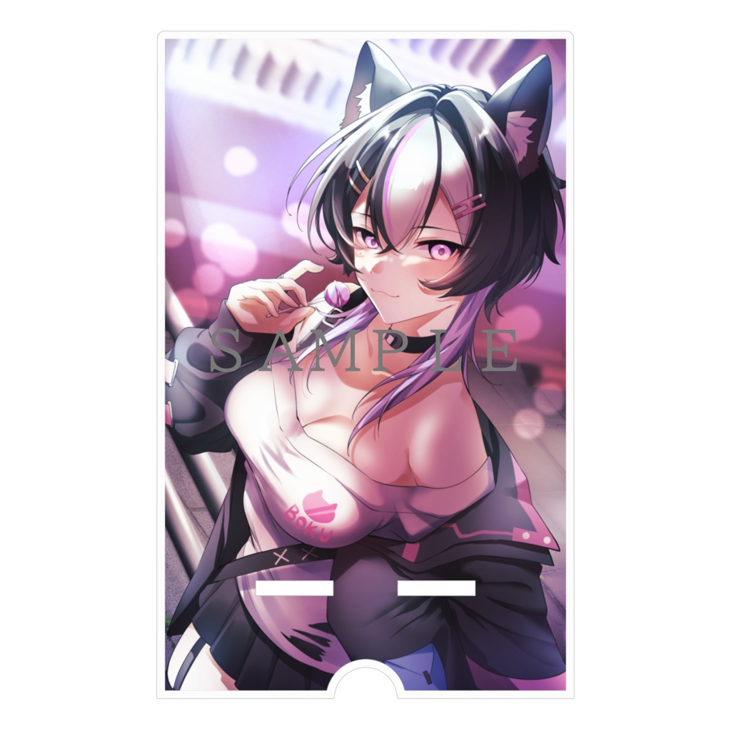 ぼくくんアクリルスマホスタンド(ケーブル穴あり)