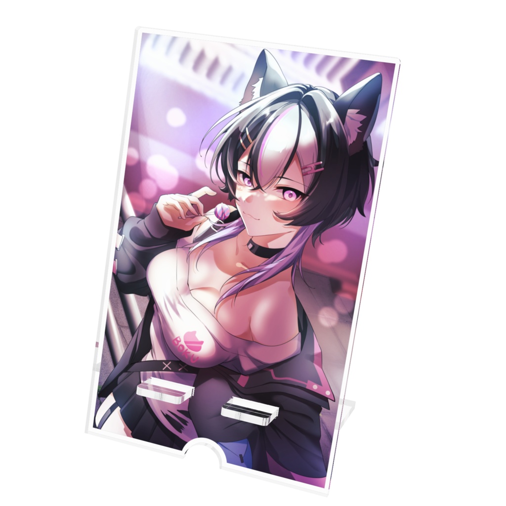 ぼくくんアクリルスマホスタンド(ケーブル穴あり)