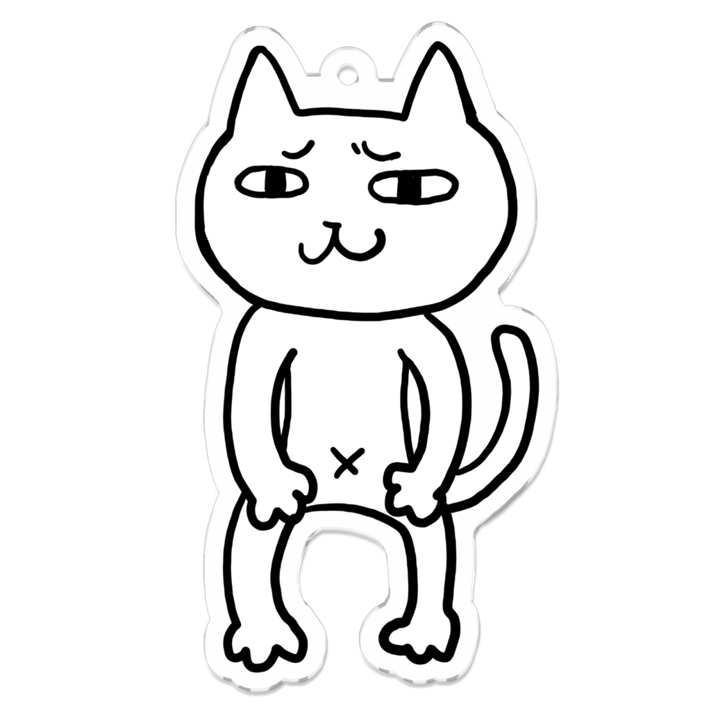 とってもシュールなカオスネコ。アクリルキーホルダー