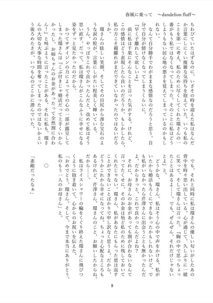 春風に乗って ~dandelion fluff~