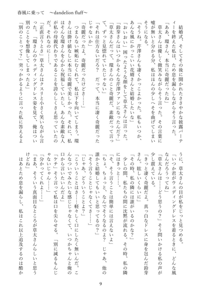 春風に乗って ~dandelion fluff~