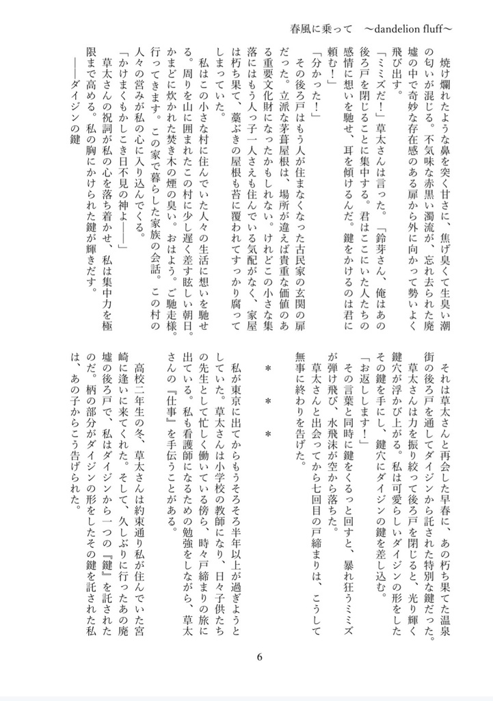 春風に乗って ~dandelion fluff~