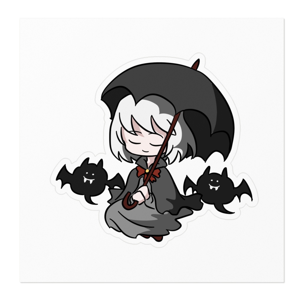 テラセネ お嬢様ふわふわ ホワイトステッカー