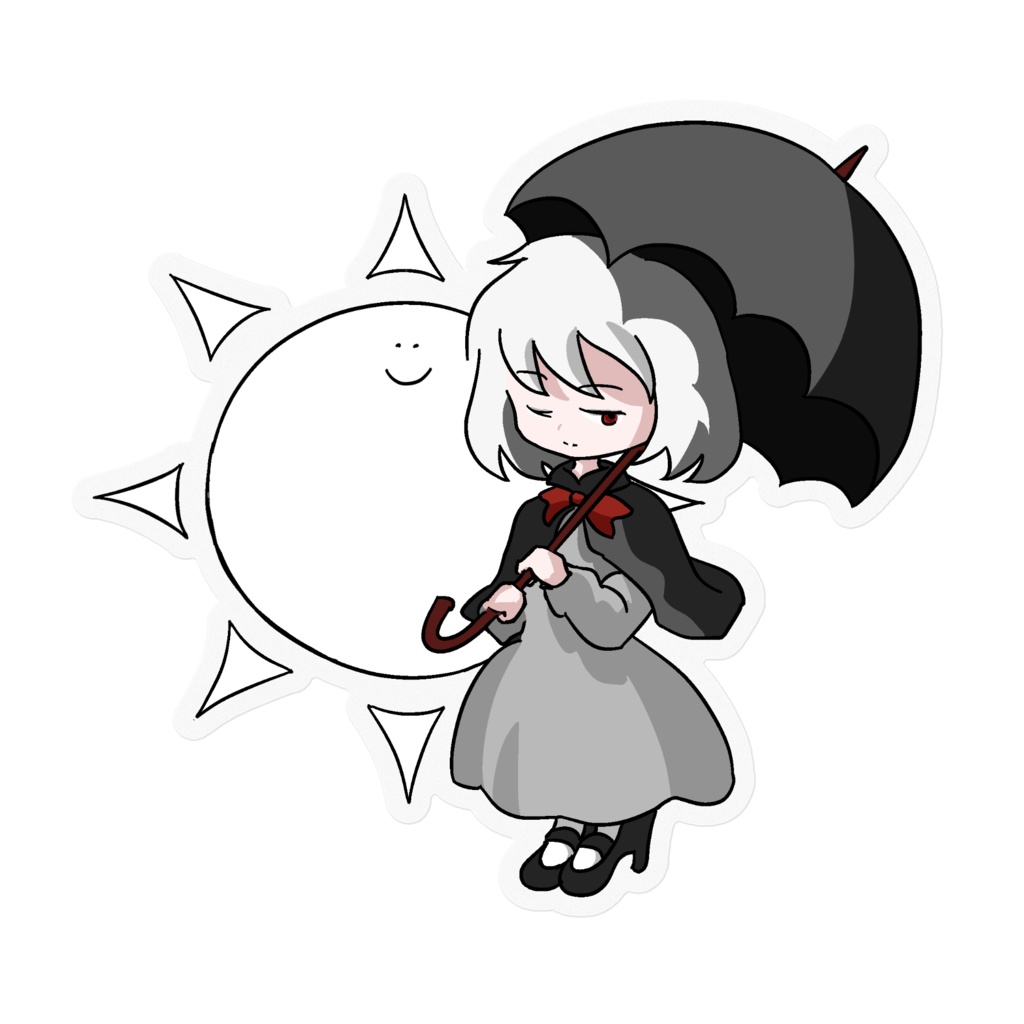 テラセネ お嬢様＆太陽 クリアステッカー