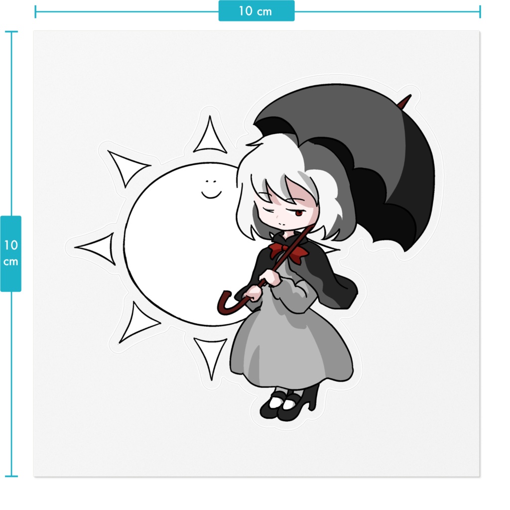 テラセネ お嬢様&太陽 クリアステッカー