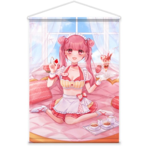 夏のいちごメイドさん🍓タペストリー