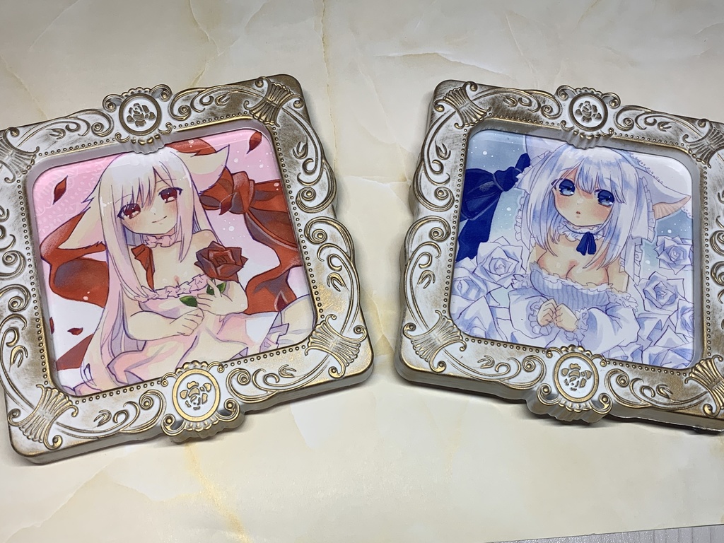 手描き額縁付きイラスト