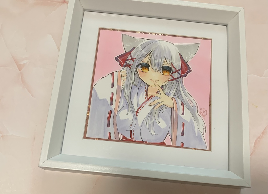 展覧会額縁付きイラスト