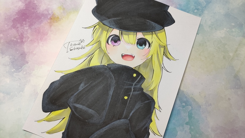 手描きイラスト◆オリジナルキャラ◆B6サイズ