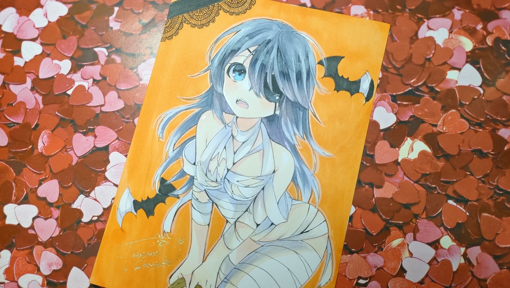 手描きイラスト◆ハロウィン茶助◆B6サイズ