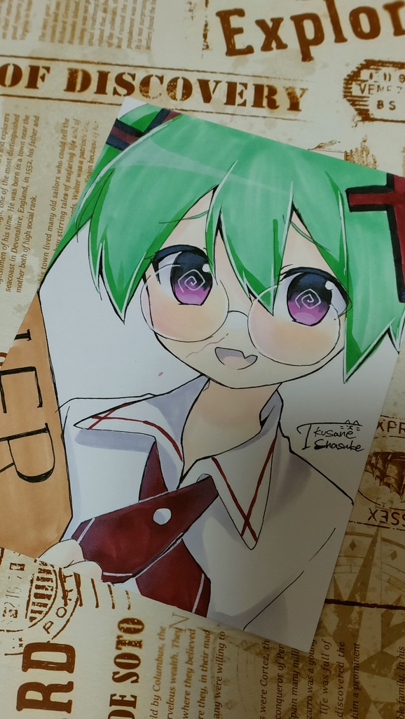 手描きイラスト◆初音ミク◆A6サイズ