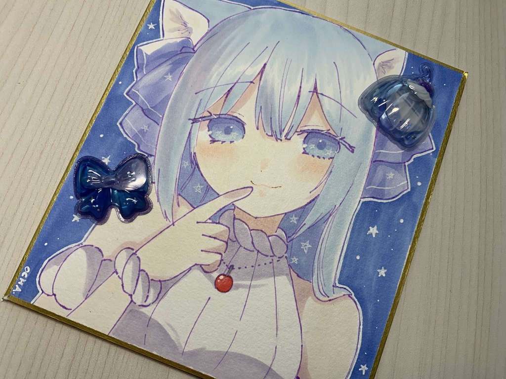 手描きイラスト◆色紙