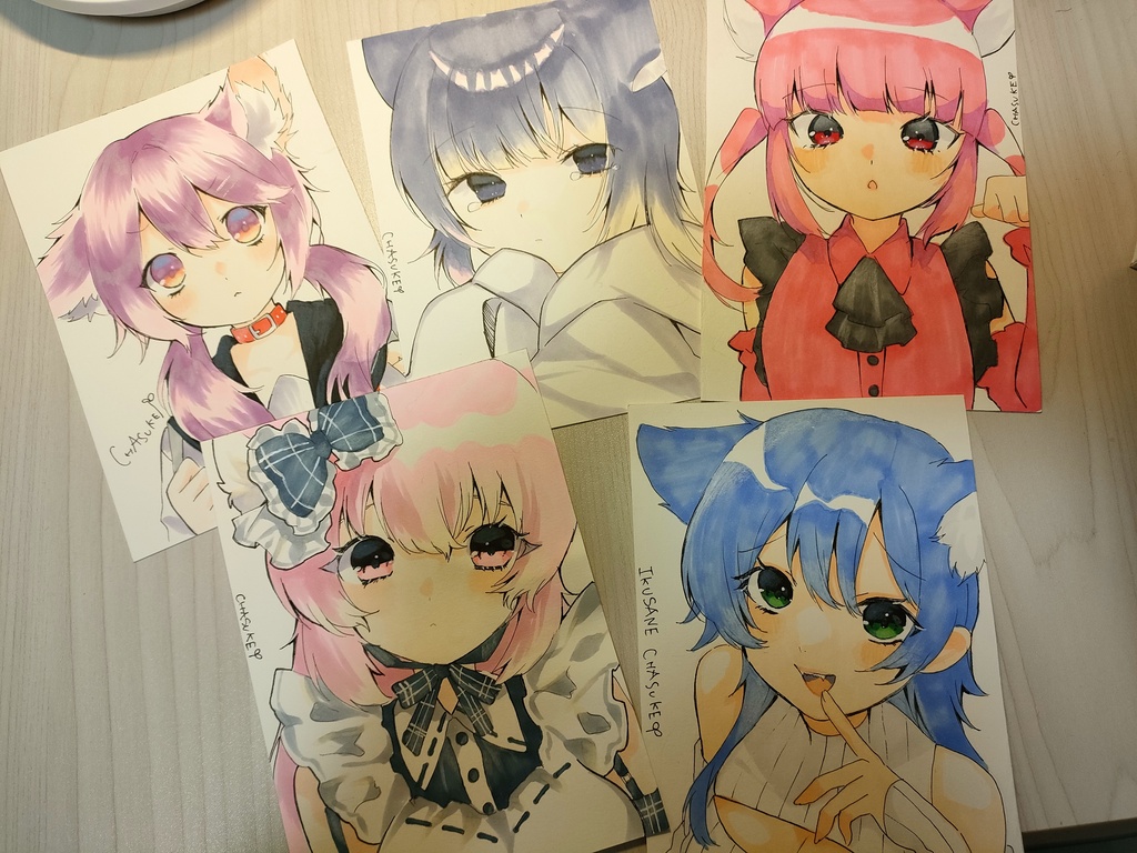 手描きイラスト◆A6サイズ◆オリジナル