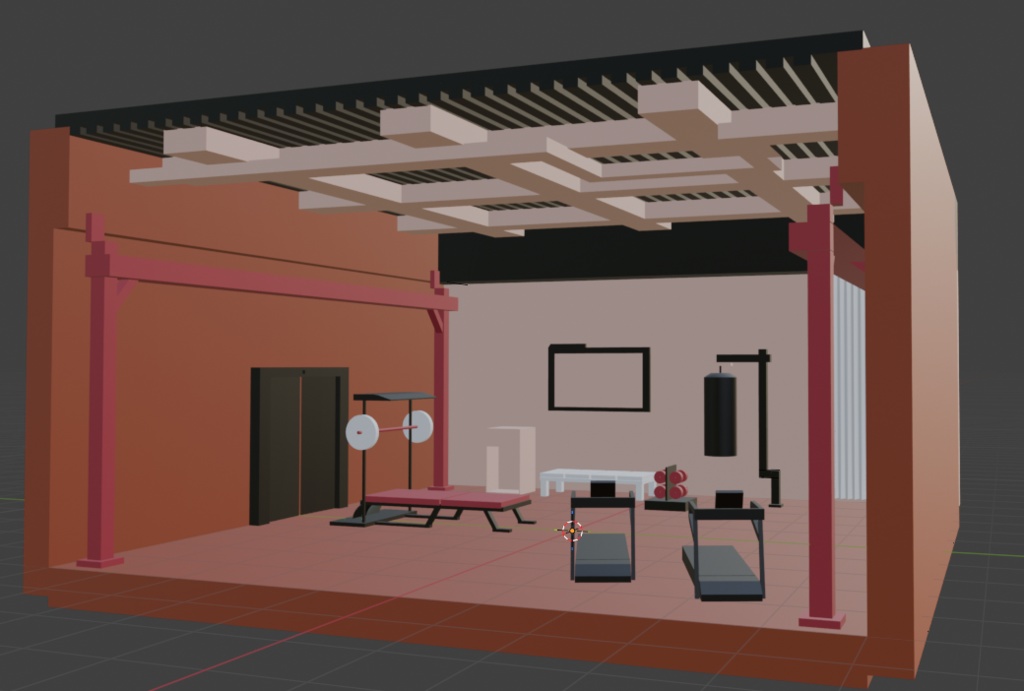 ロドス個室、訓練室、廊下