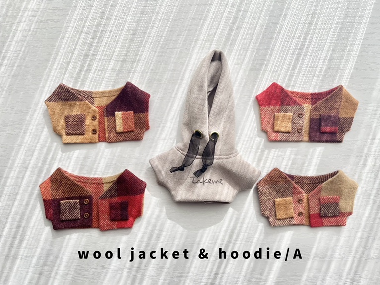 wool jacket & hoodie